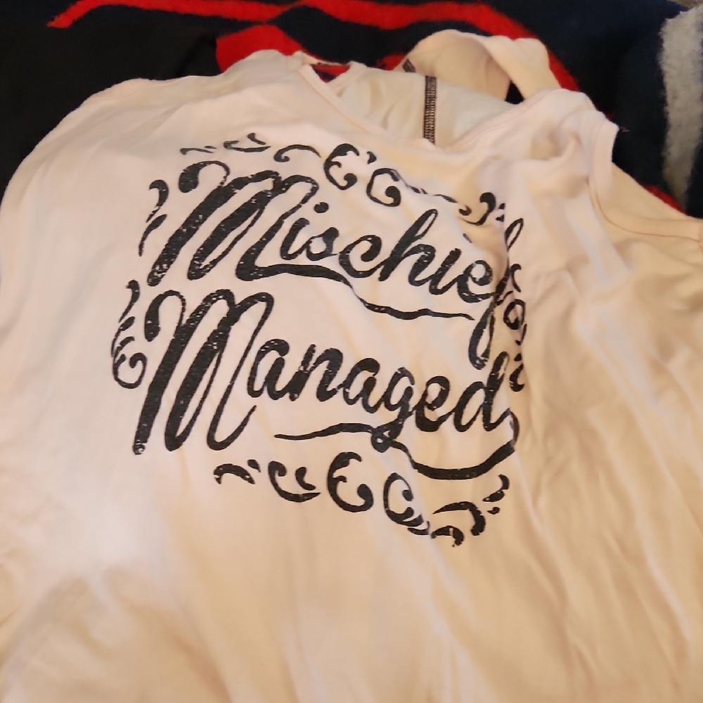Light Pink "Mischief Managed" Graphic Tank Top